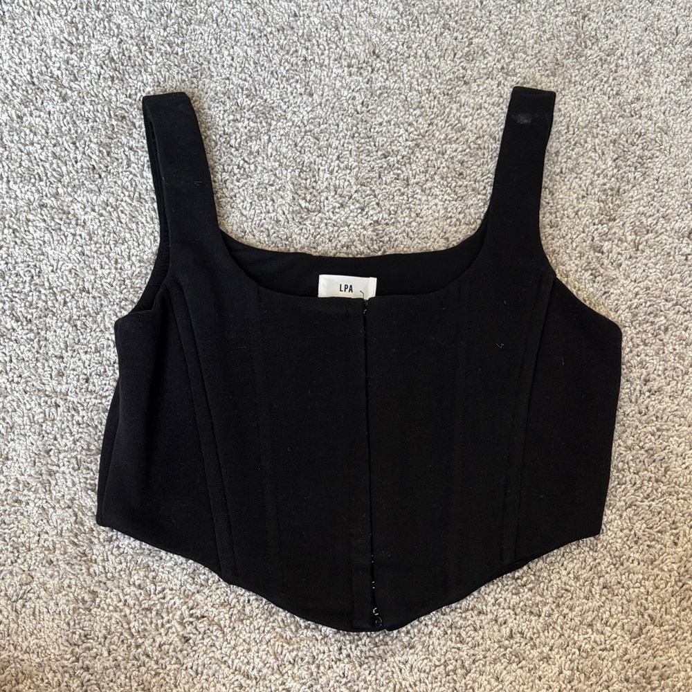 LPA Black Crop Top